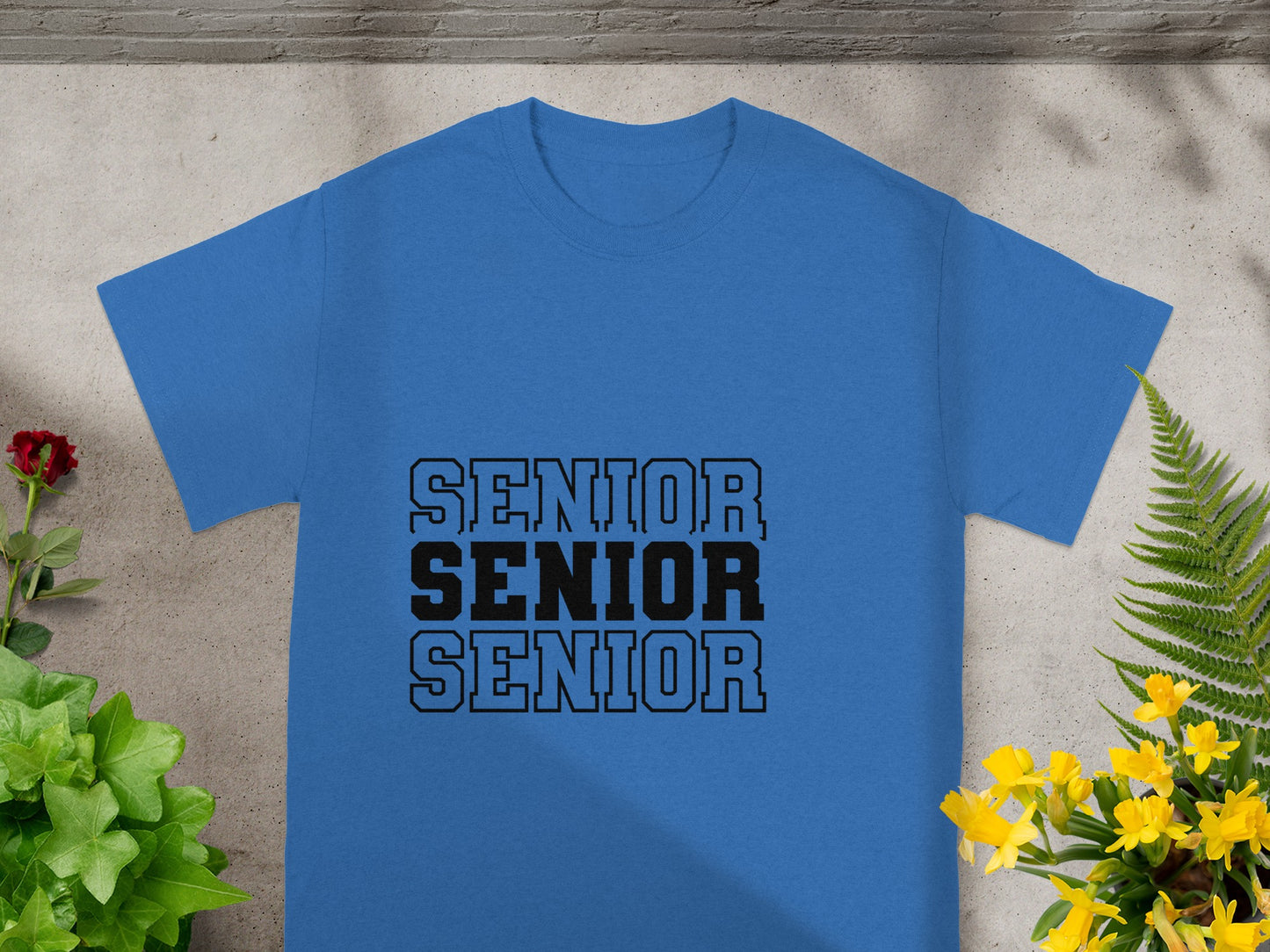 Senior Senior Senior Blue Graphic Shirt for Graduates