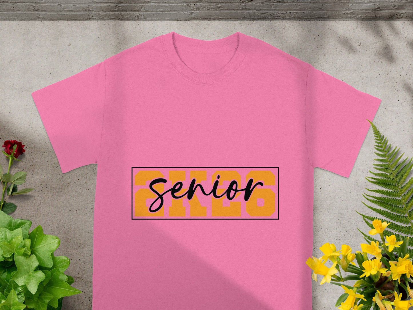 Class of 2026 Senior Pink Graphic T-Shirt