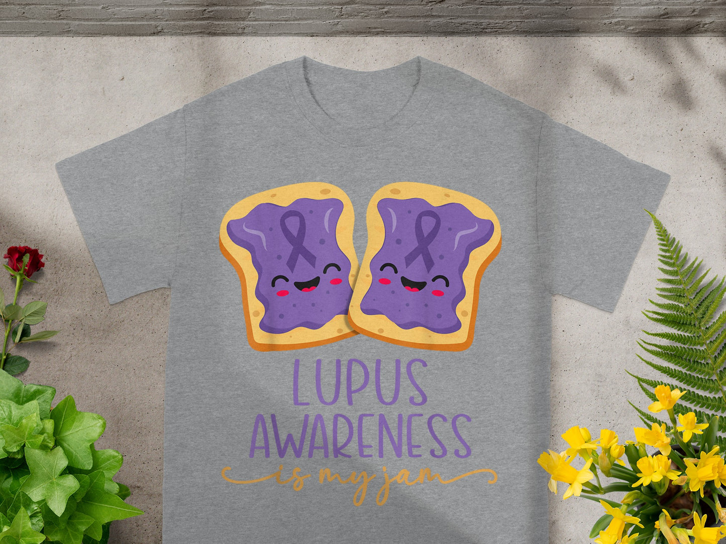 Lupus Awareness Is My Jam Purple Ribbon T-Shirt