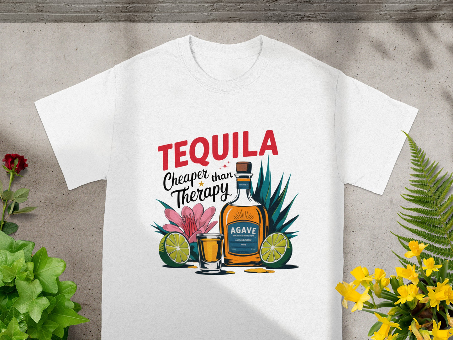 Tequila Cheaper Than Therapy Agave Graphic T-Shirt