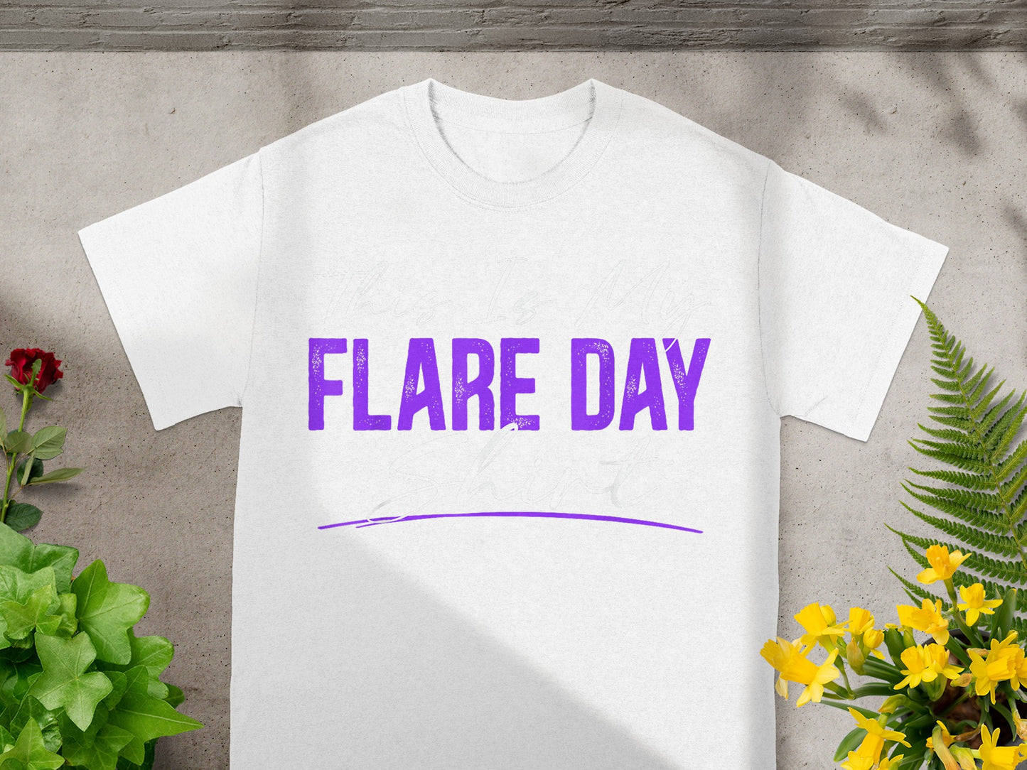 FLARE DAY Graphic White Short Sleeve Comfortable Shirt