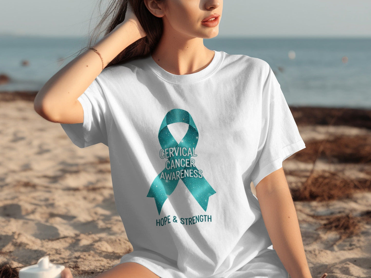 Cervical Cancer Awareness Hope and Strength T-shirt