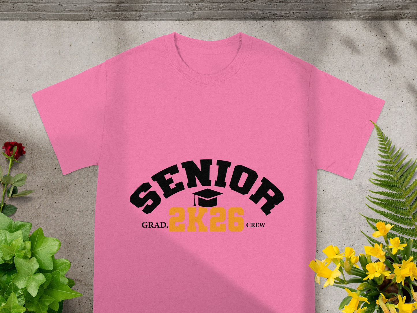 Senior Grad 2K26 Crew Graphic Tee Graduation Shirt