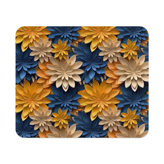 Colorful Floral Pattern Mouse Pad with Blue Product