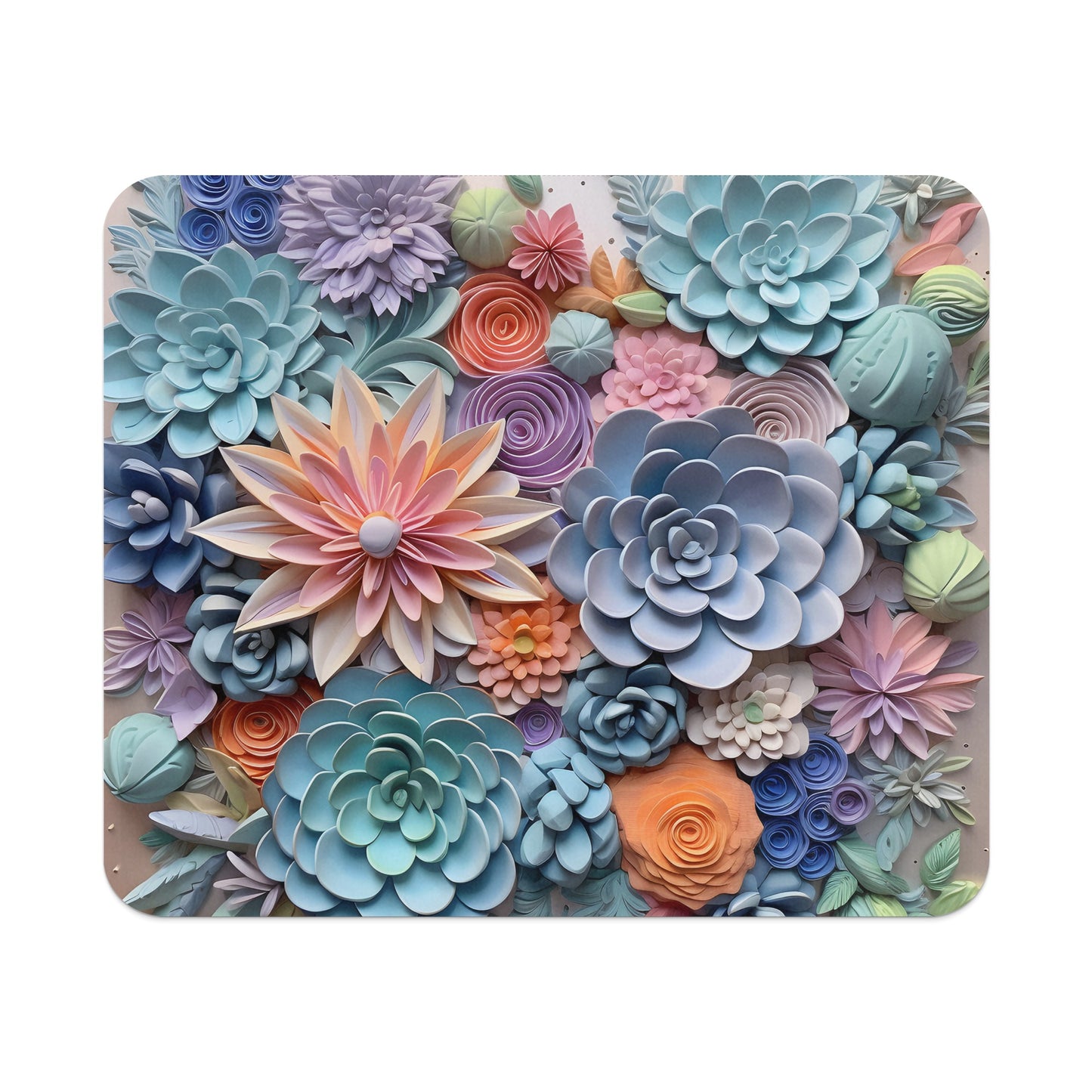 Colorful Floral Design with Succulents Art Print