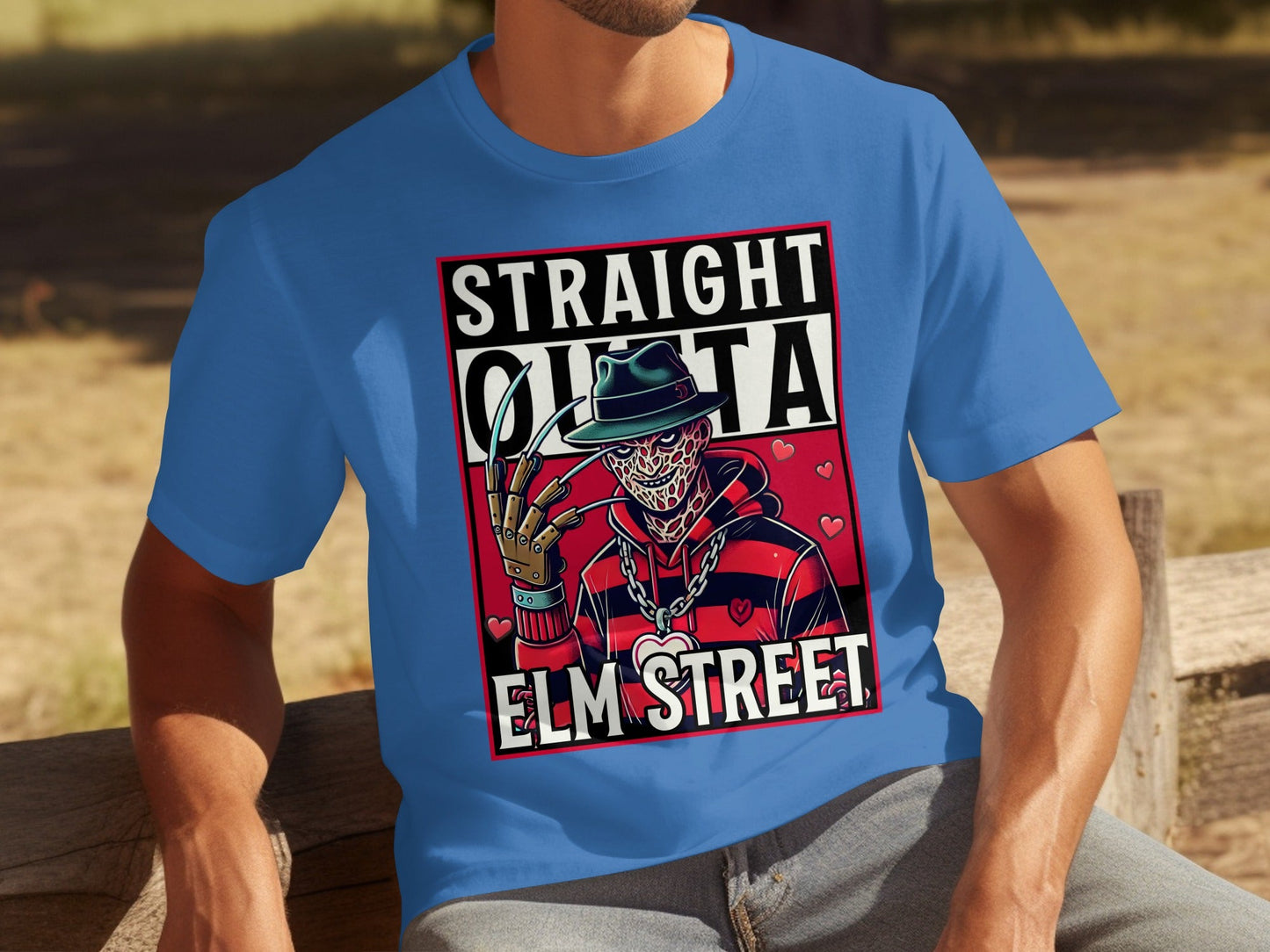 Straight Outta Elm Street Graphic Tee Shirt