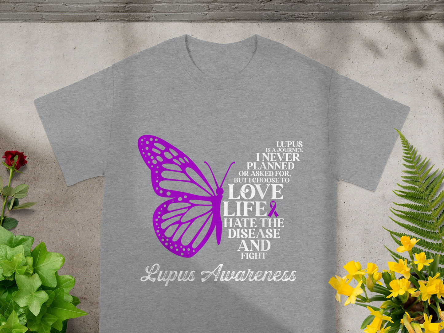 Lupus Awareness Butterfly Love Life Hate Disease Shirt