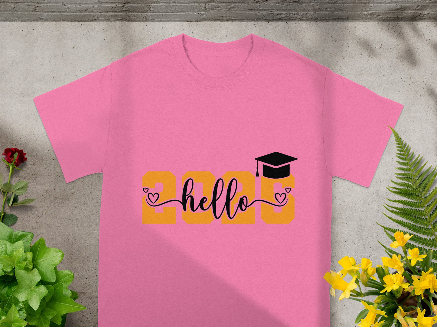 Pink Hello 2025 Graduation Shirt Perfect Gift