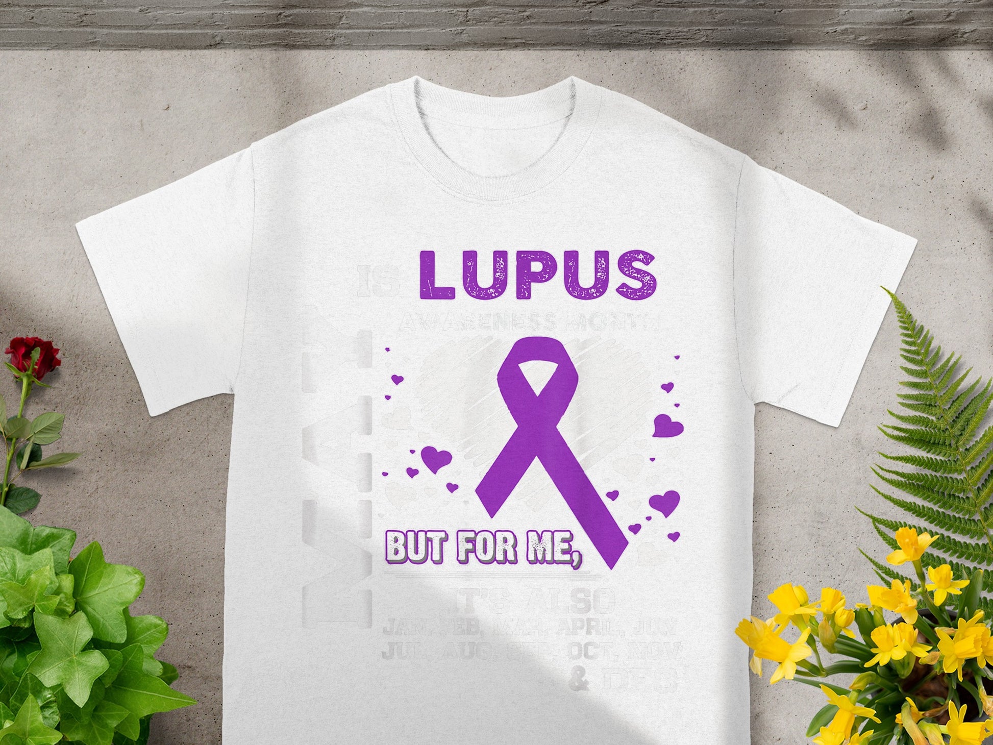 Lupus Awareness Month Support Purple Ribbon T-shirt
