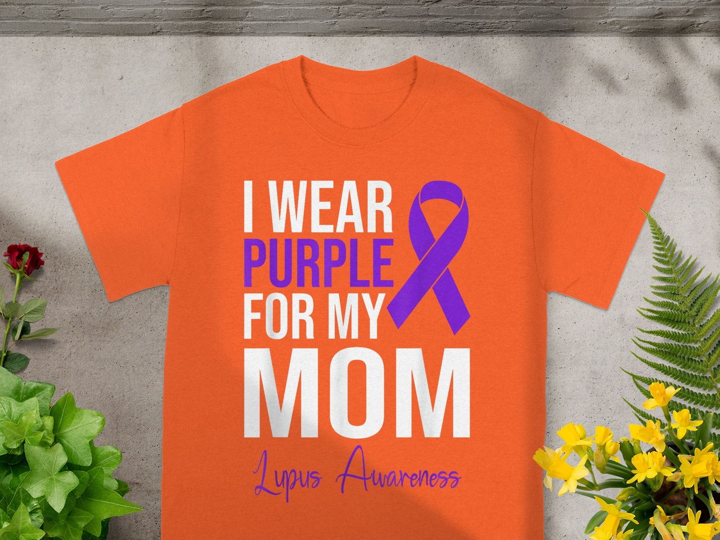 I Wear Purple For My Mom Lupus Awareness T-Shirt