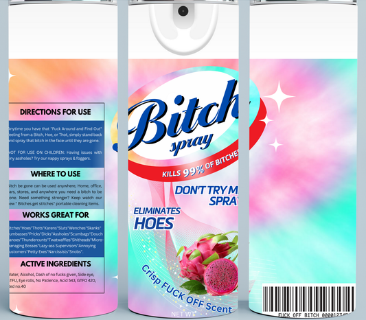 Bitch Be Gone Dragonfruit Pink, Light Green
