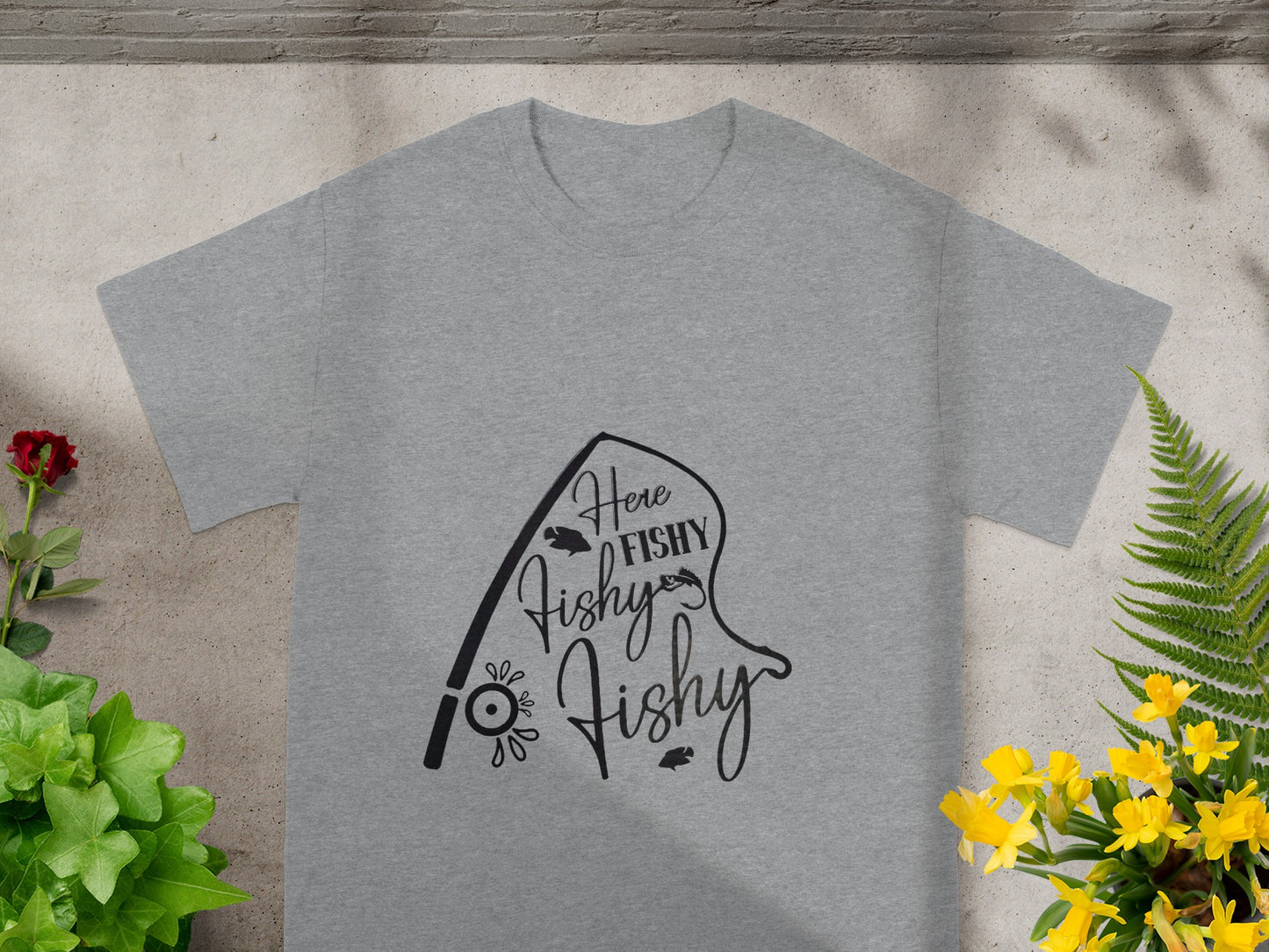 Here Fishy Fishy Fishy Graphic T-Shirt