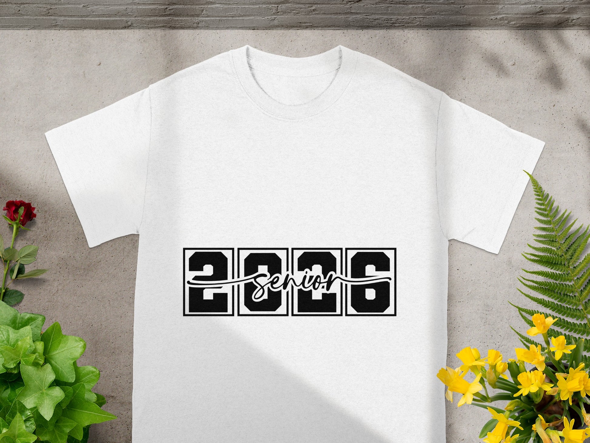 Senior 2026 Graphic White T-Shirt Fashion Apparel