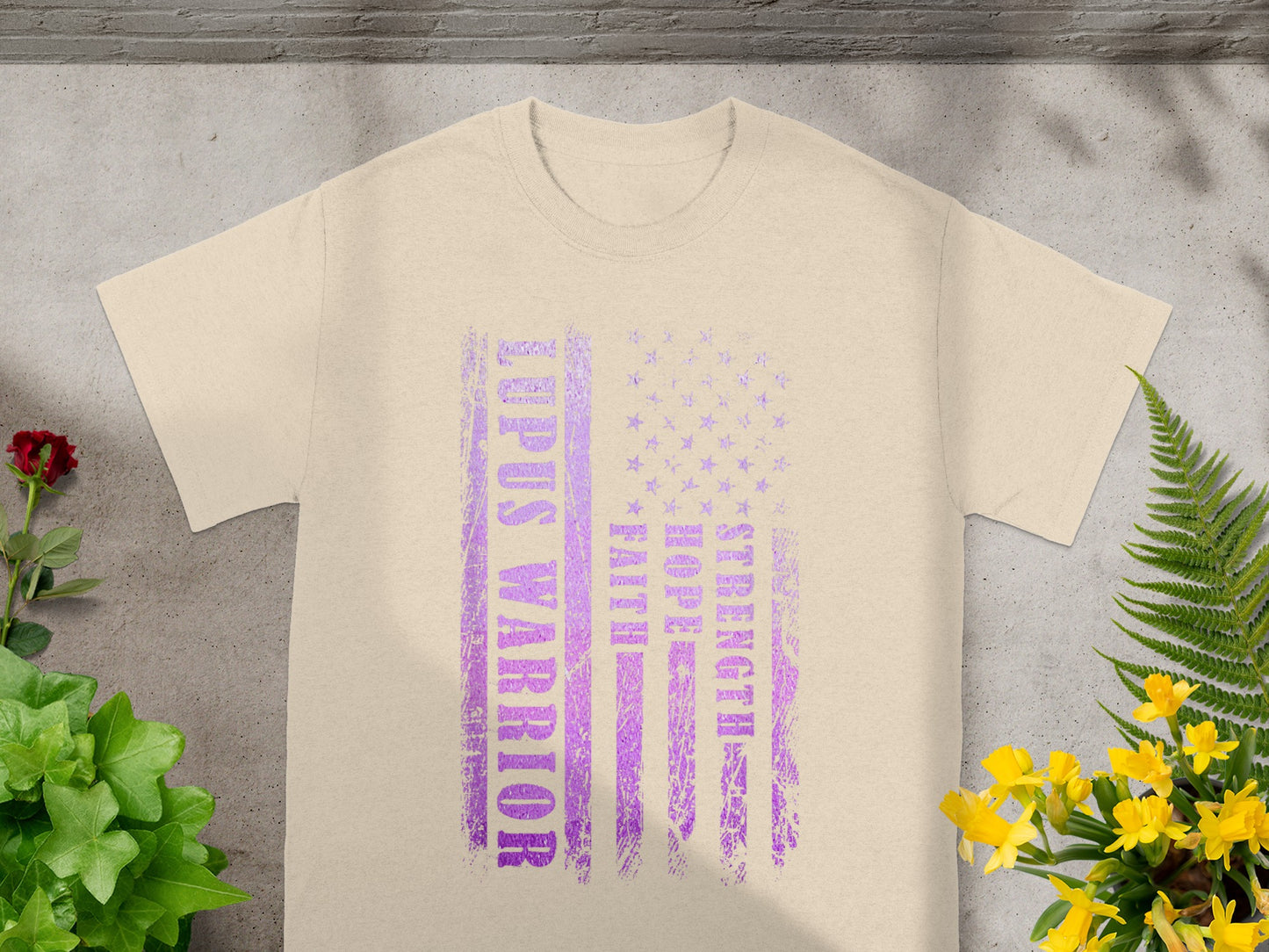 Lupus Warrior American Flag Graphic T-Shirt