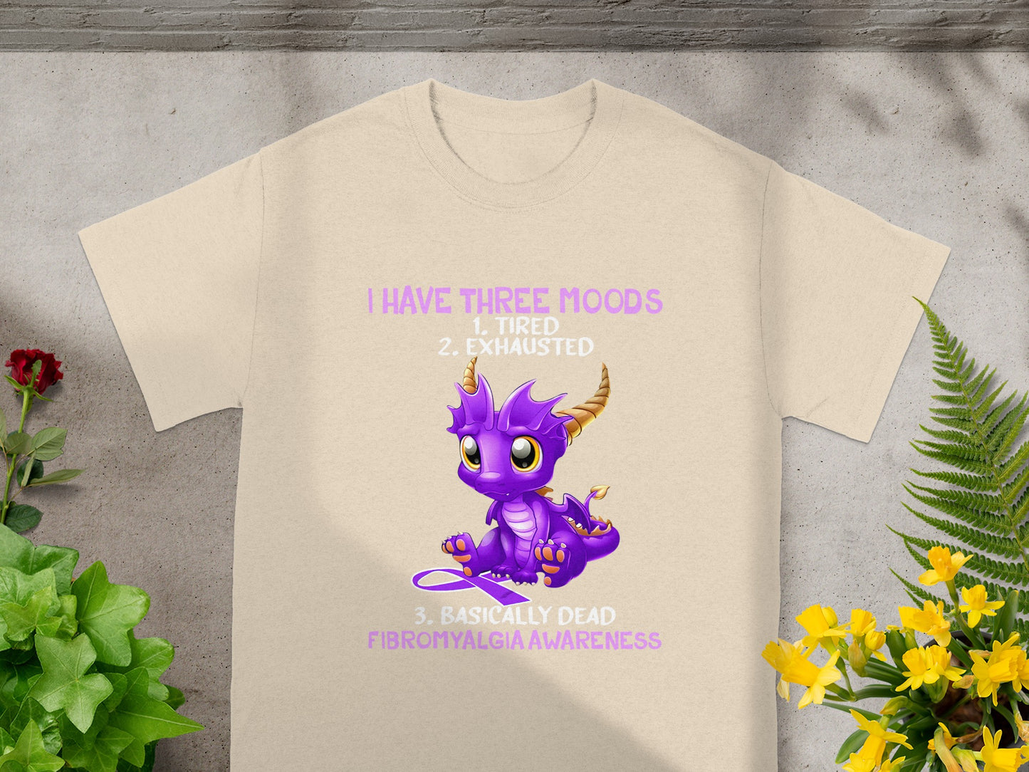 Fibromyalgia Awareness Three Moods Exhausted Tired Shirt