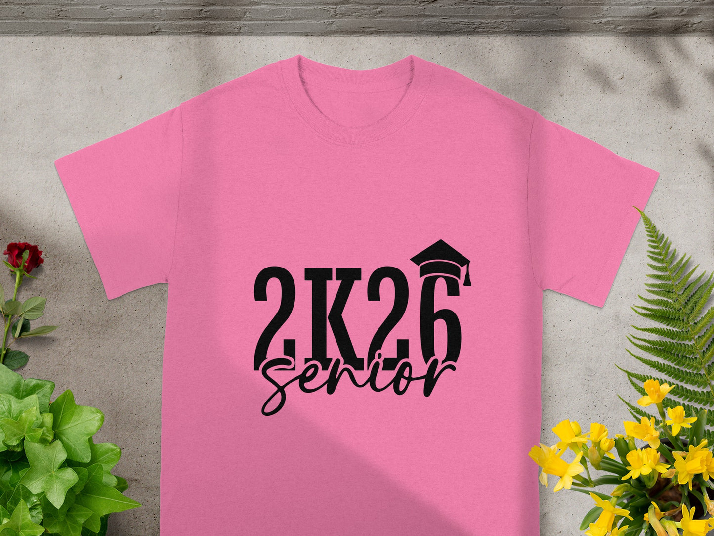 Pink 2K26 Senior Graduation Shirt High School Apparel