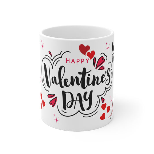 Happy Valentine's Day Hearts and Love Mug