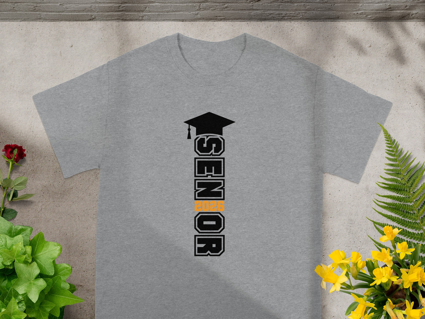 Senior 2026 Graduation T-Shirt with Cap Design