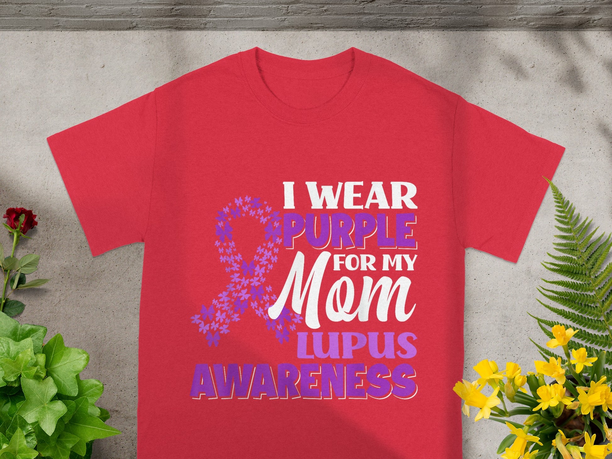 I Wear Purple For My Mom Lupus Awareness T-shirt