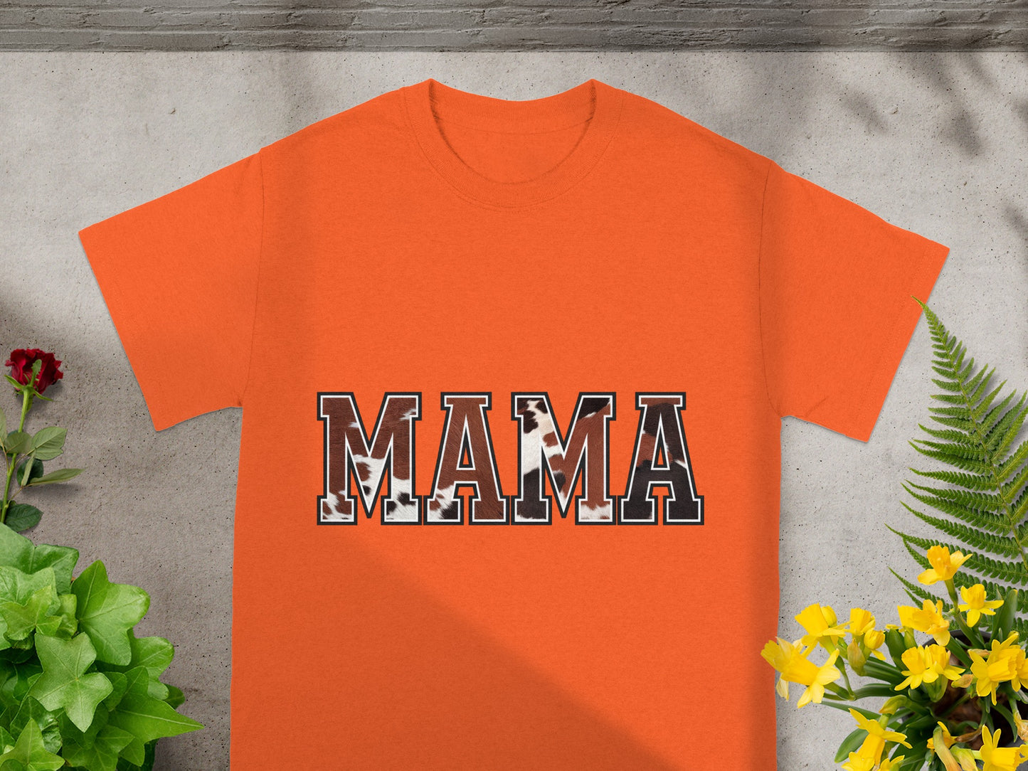Cute Funny Orange Mama Printed Graphic Tee Product