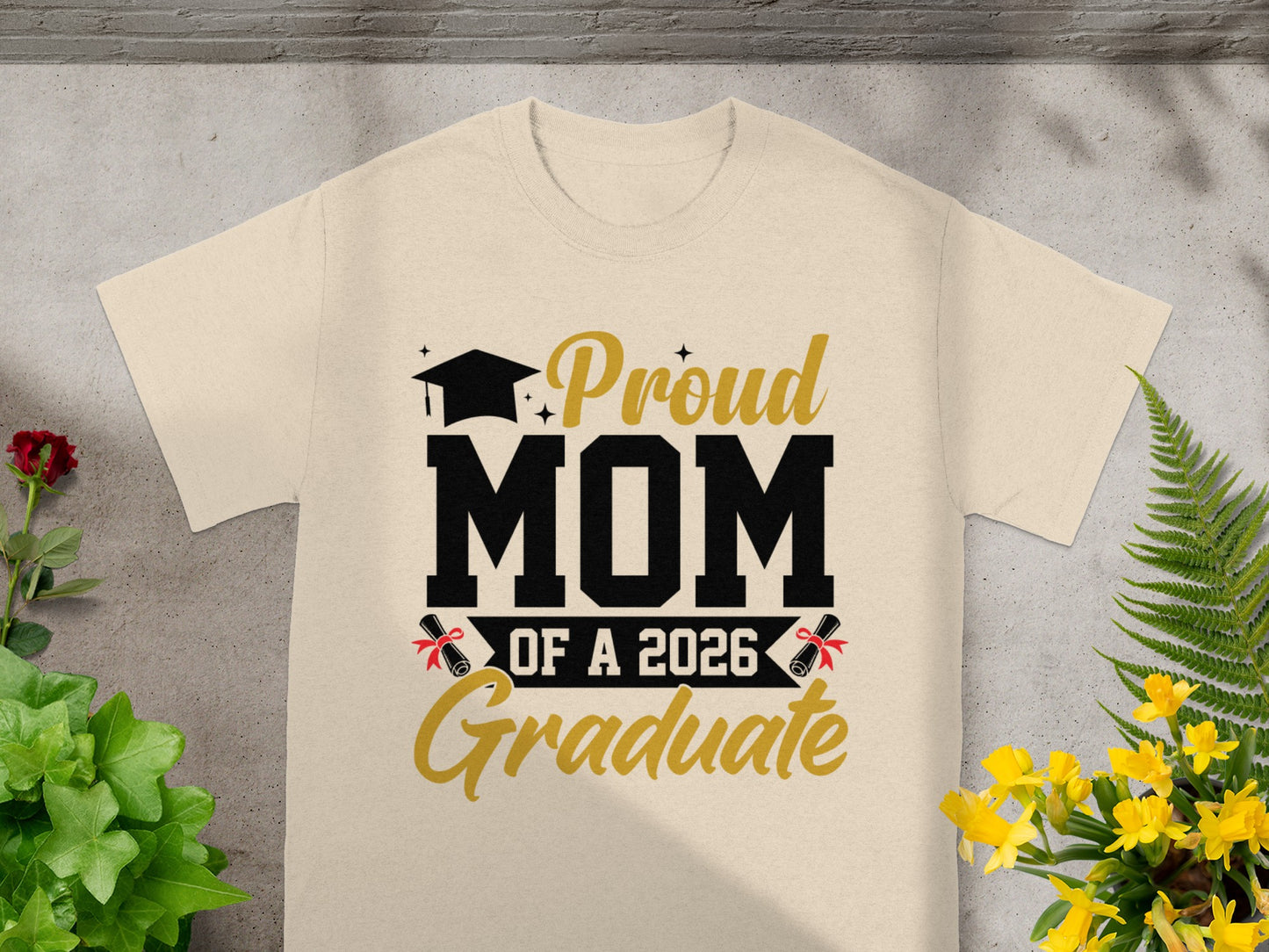 Proud Mom of a 2026 Graduate T-shirt for Proud Moms