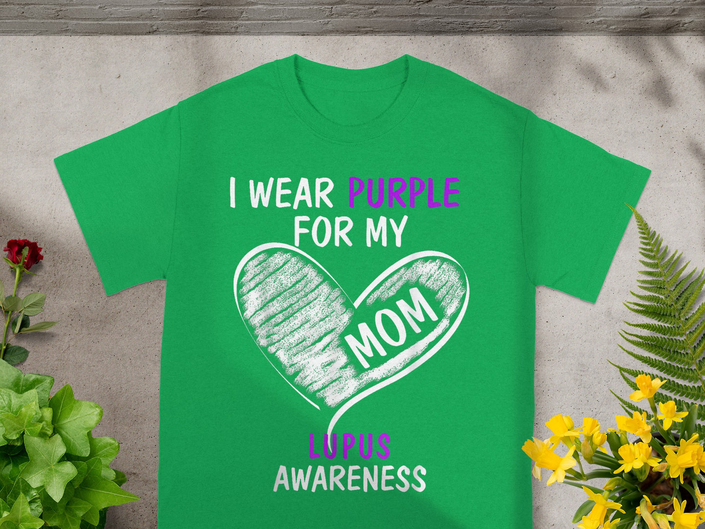I Wear Purple For My Mom Lupus Awareness Shirt