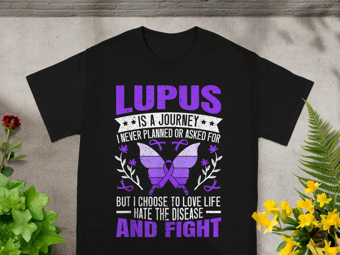 Lupus Journey Choose to Love Life Fight Disease T-shirt
