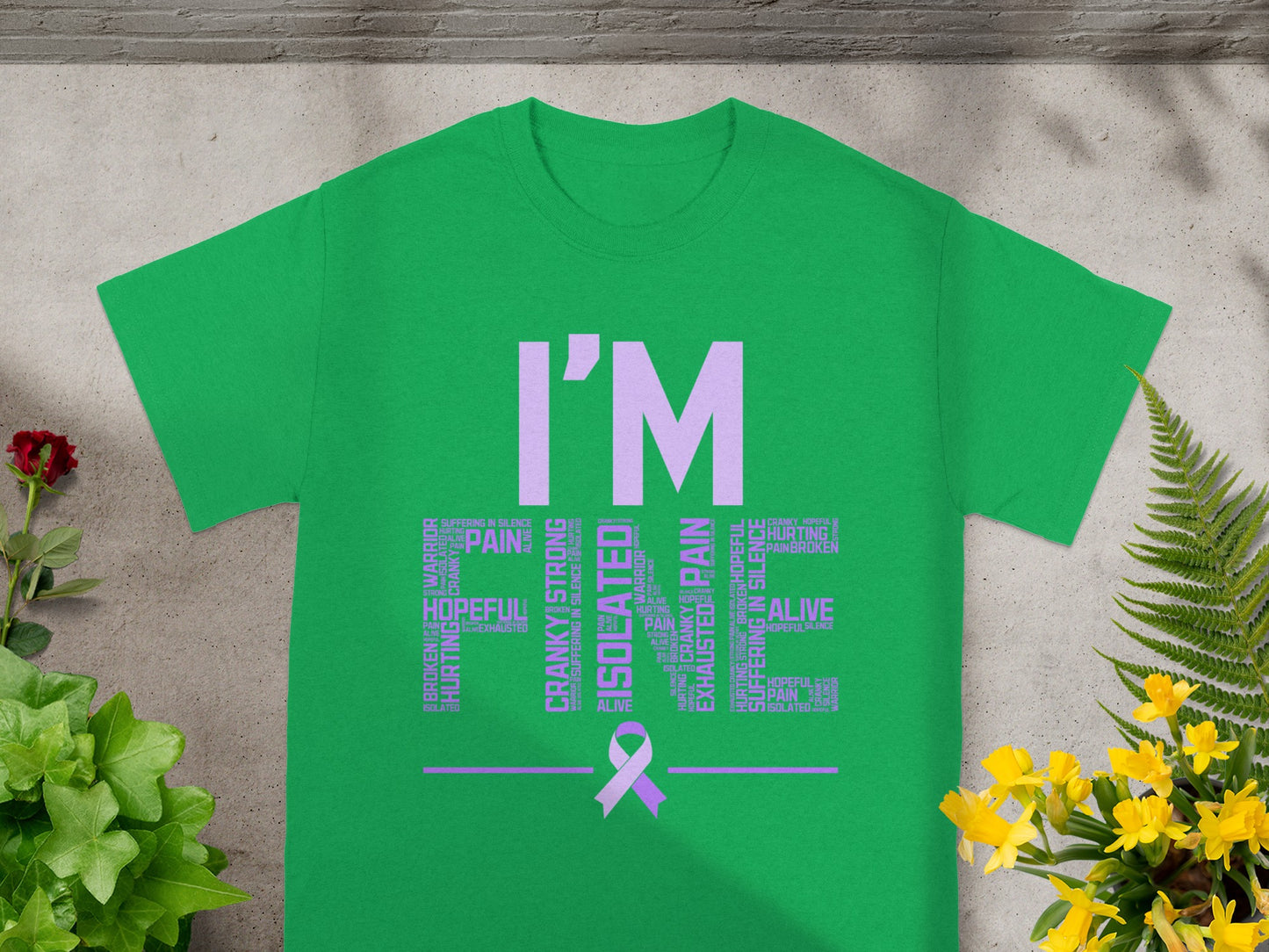 I'm Isolated Pain Hopeful Strong Green T-shirt