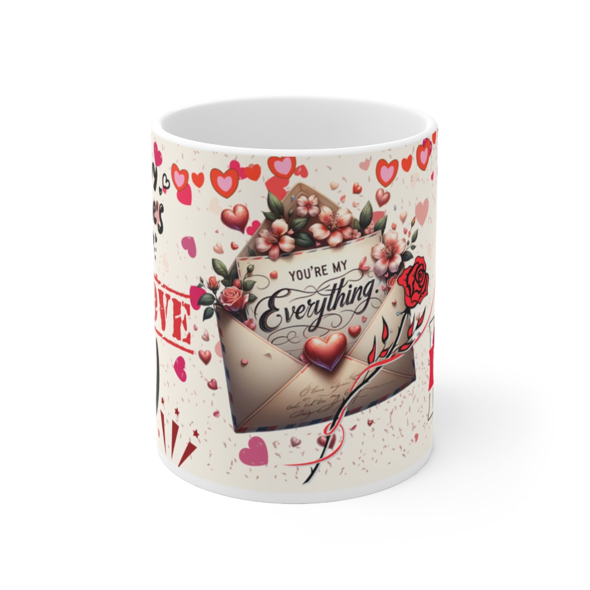 You're My Everything Romantic Heart Mug Gift