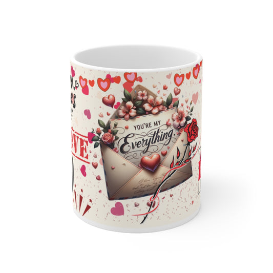 You're My Everything Romantic Heart Mug Gift