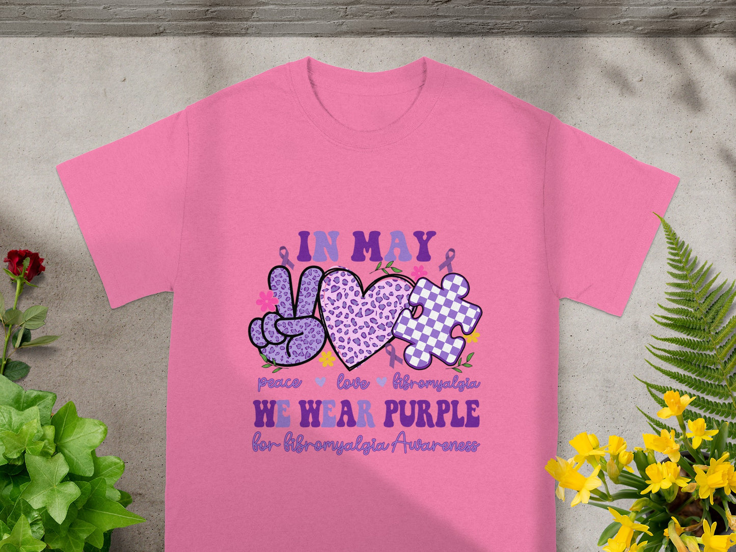 In May We Wear Purple Fibromyalgia Awareness Shirt