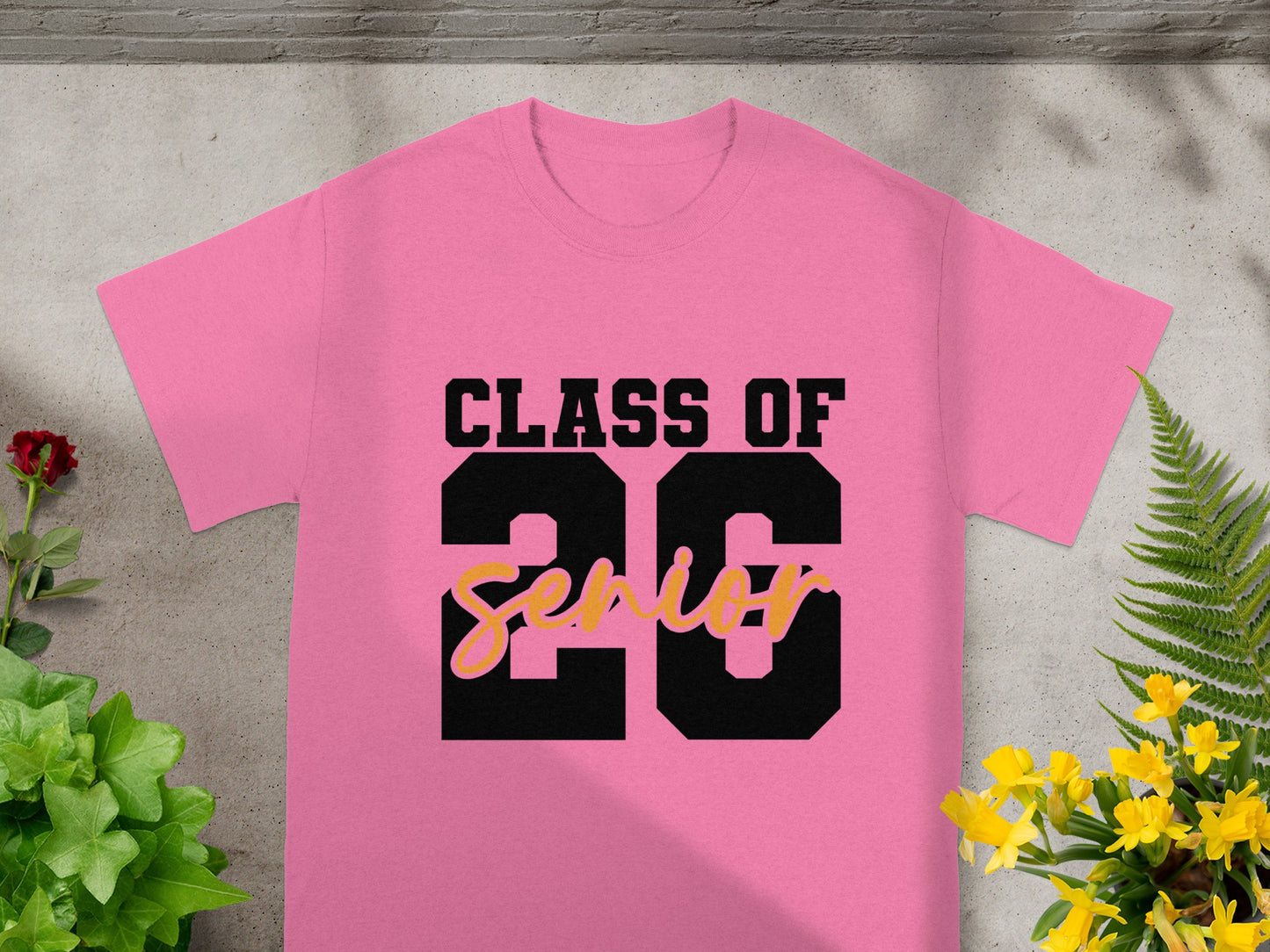 Class of 26 Senior Graphic Pink T-Shirt