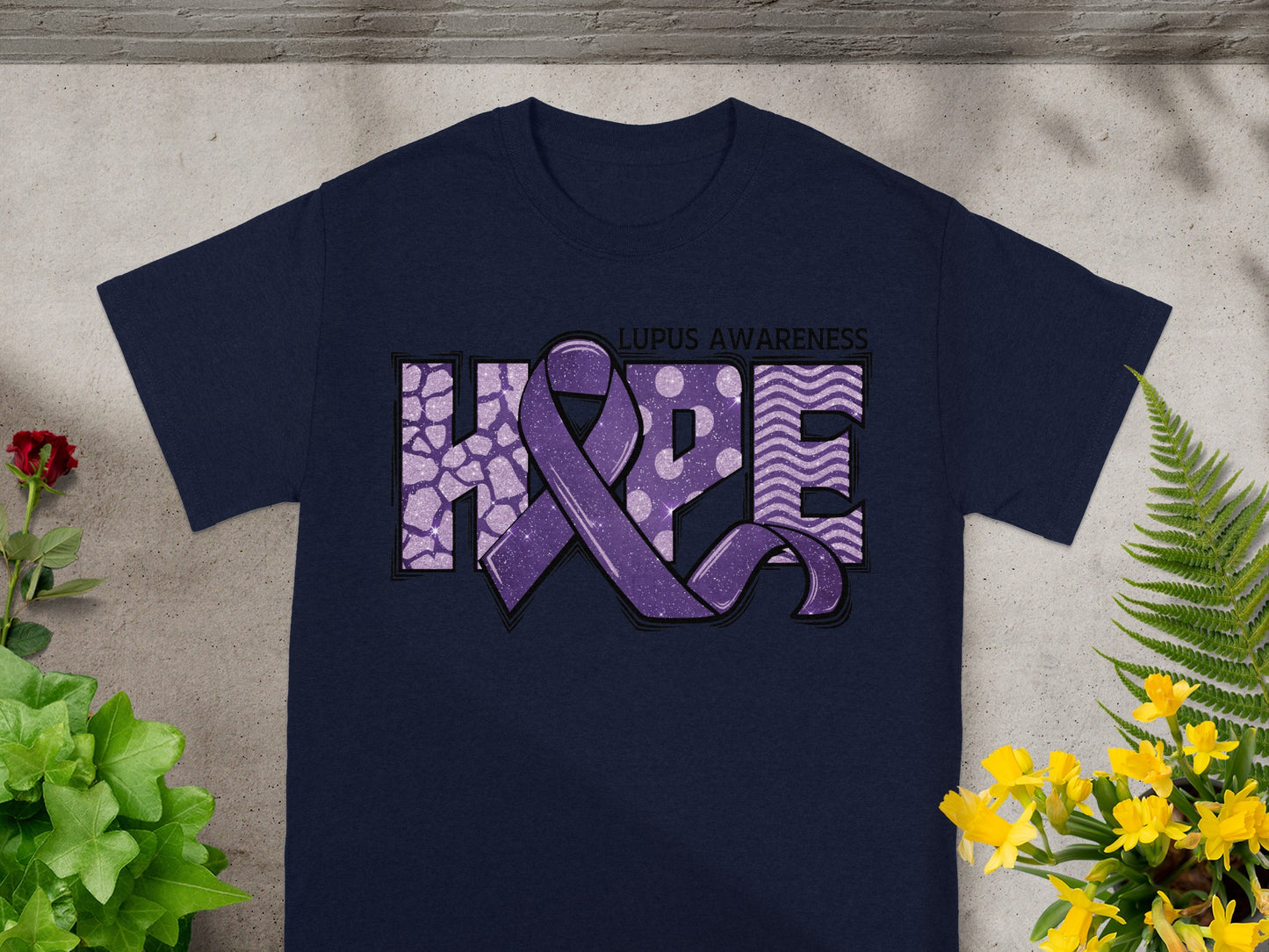 Lupus Awareness Hope Ribbon Graphic Tee Product