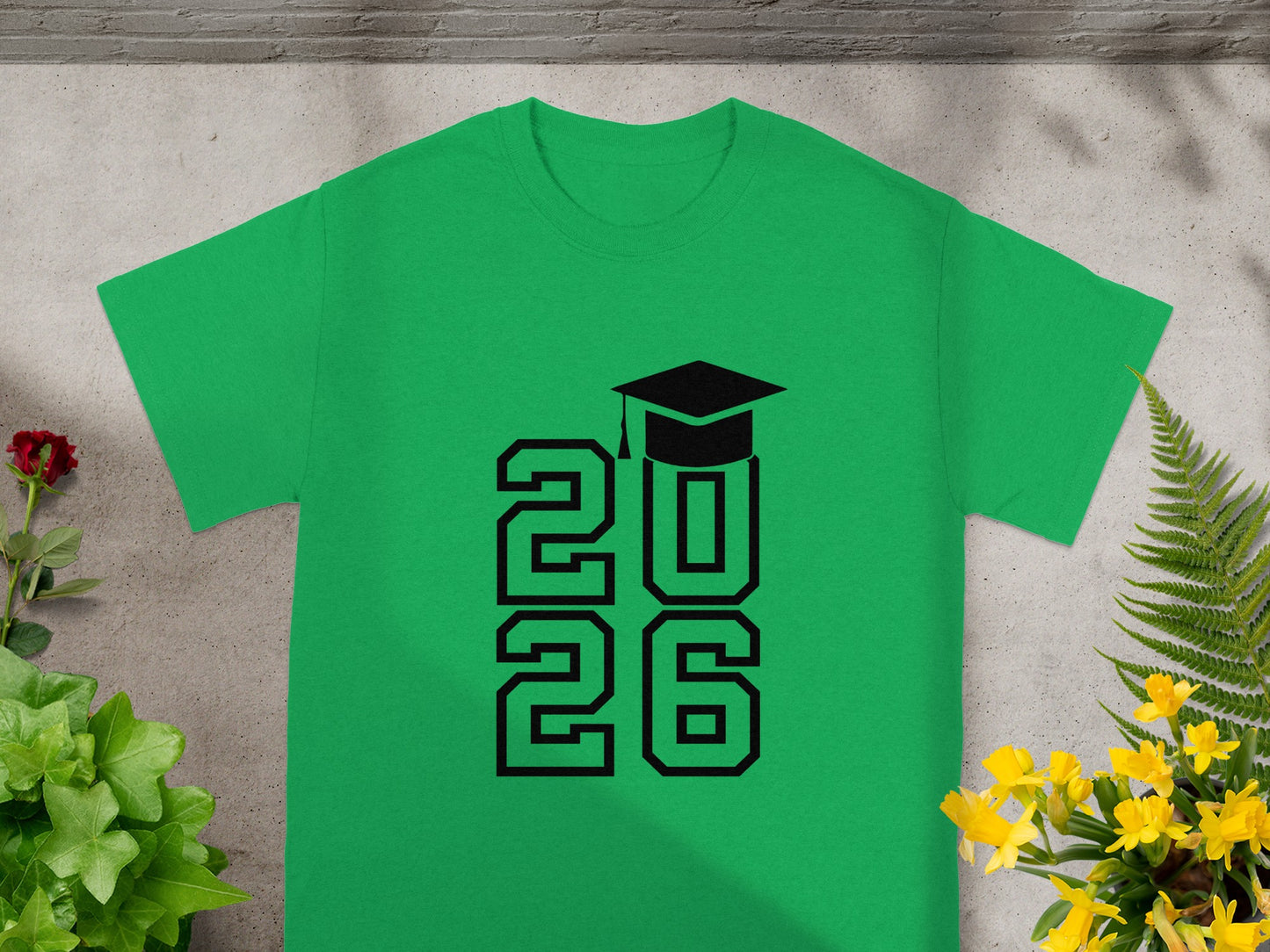 2026 Graduation Year Green Graphic T-shirt Product