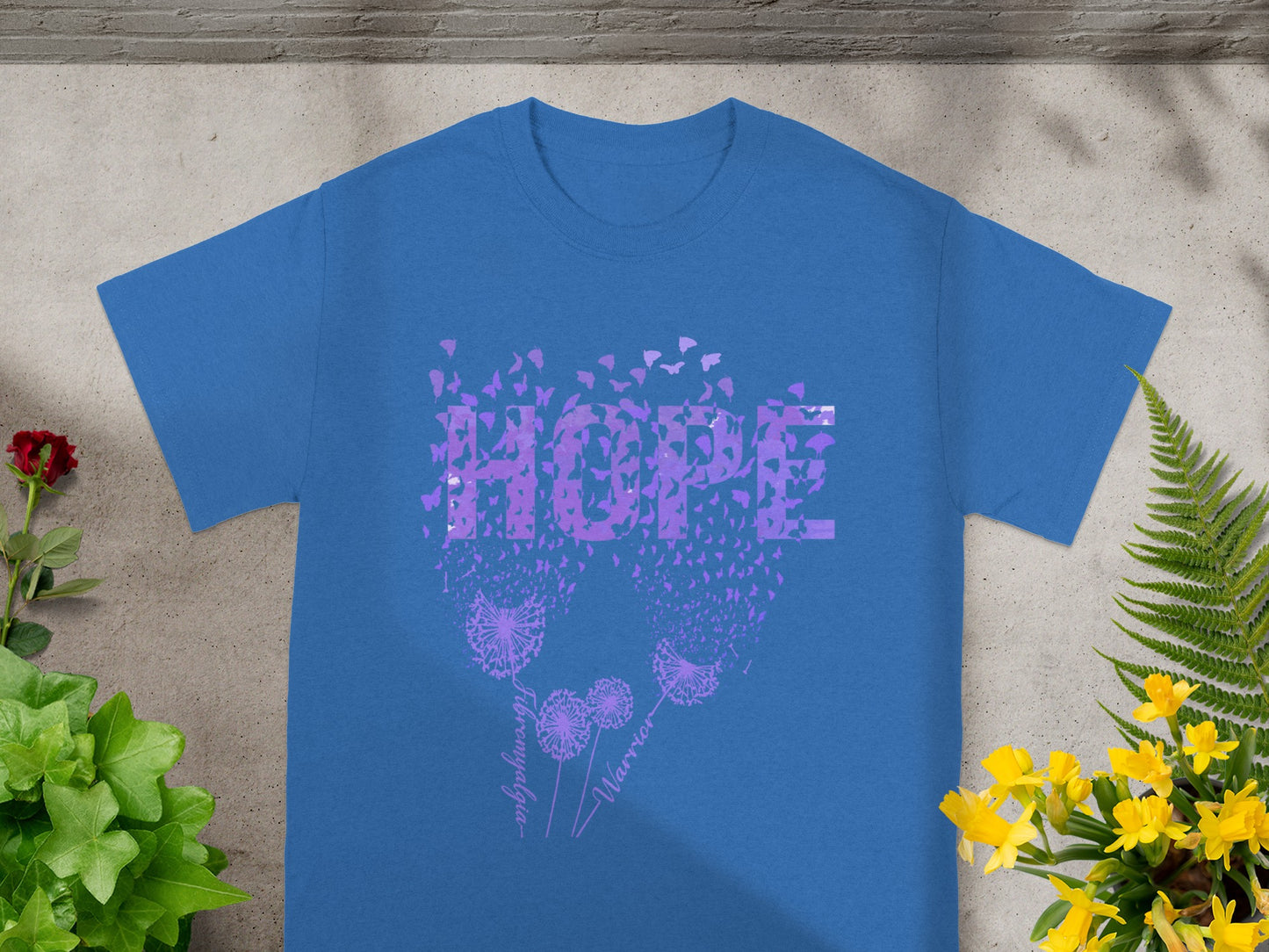 Hope Design with Butterflies and Dandelion T-Shirt
