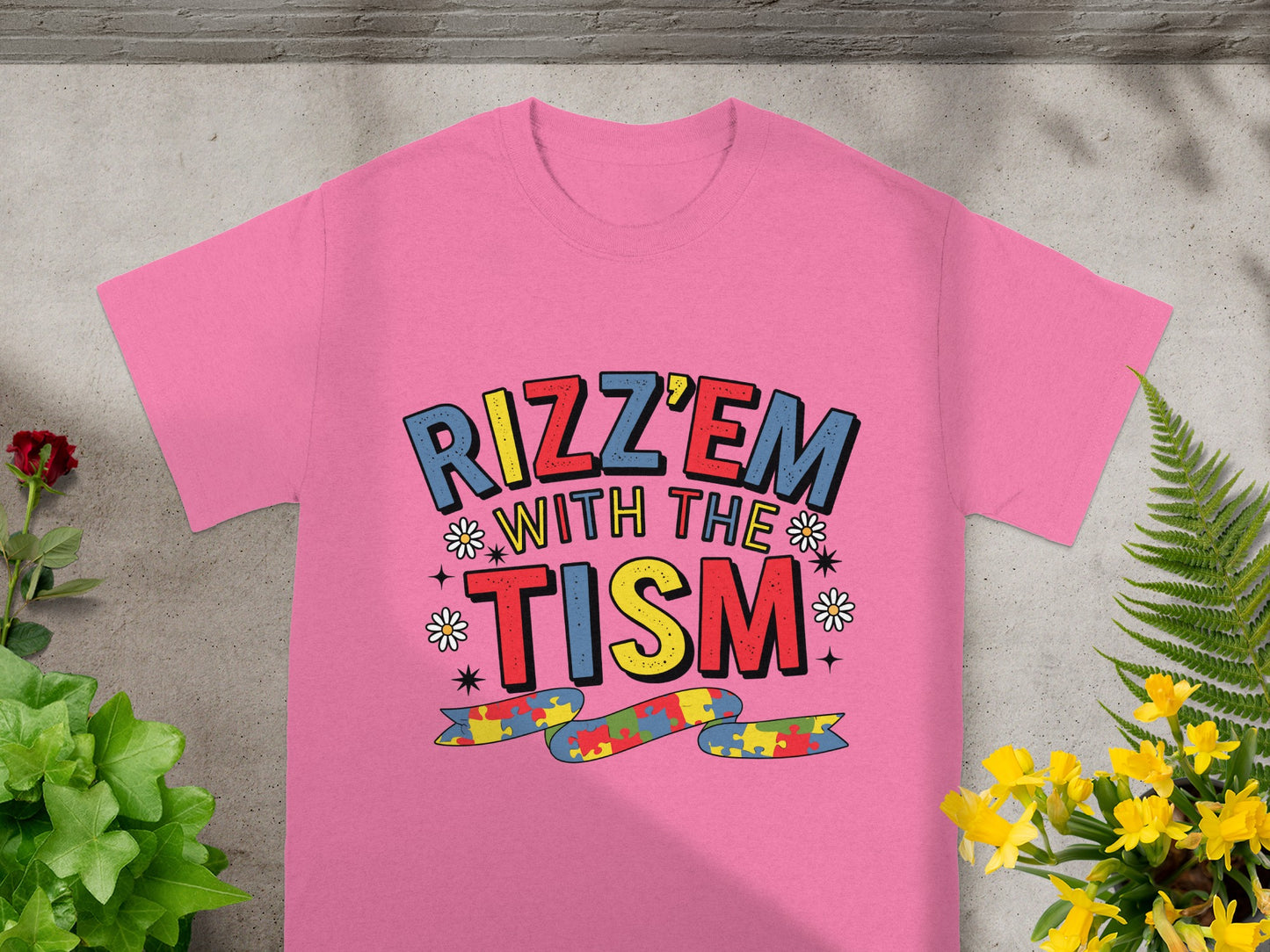 RIZZ'EM WITH THE TISM Colorful Design T-Shirt
