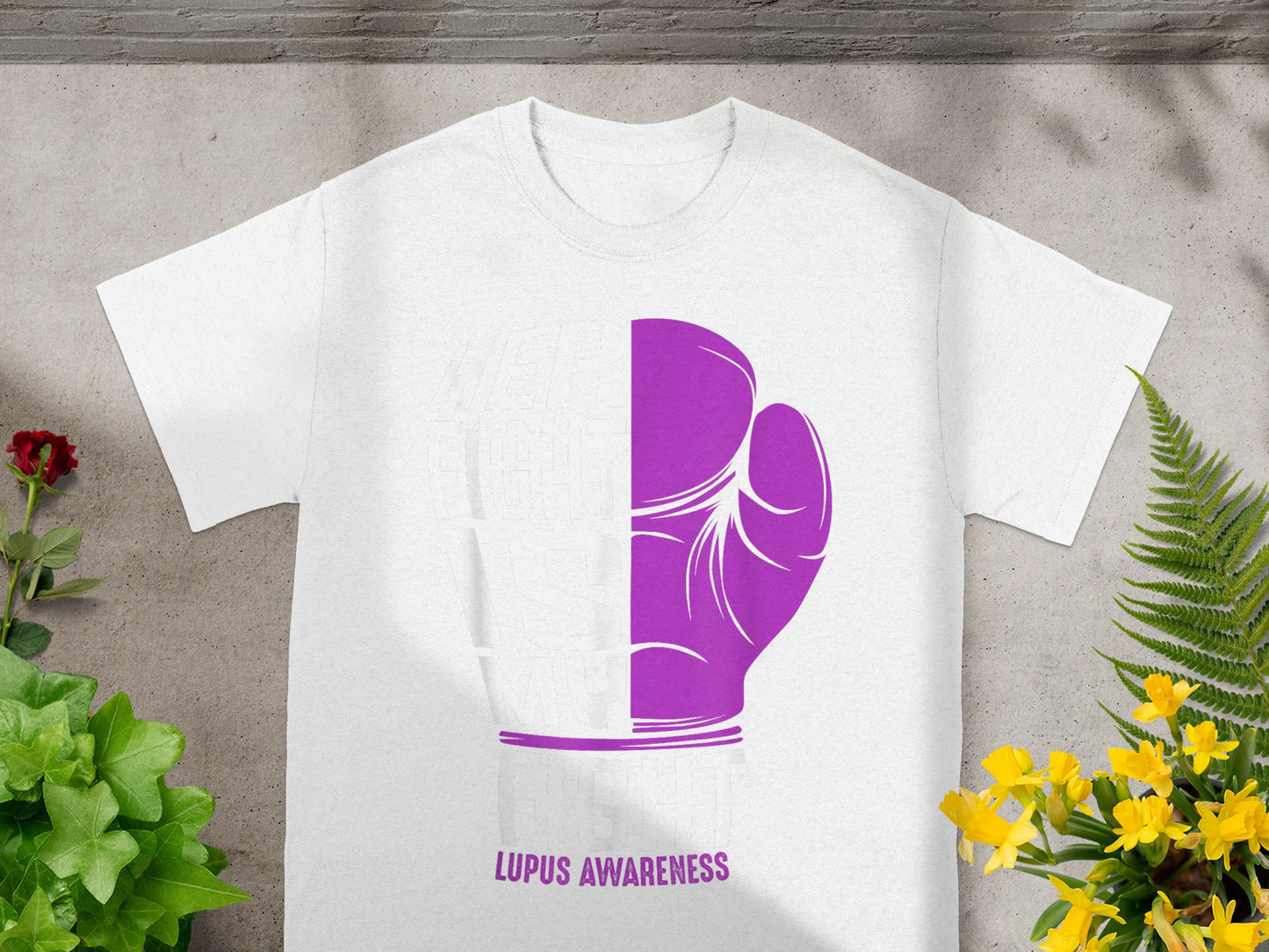 Lupus Awareness Purple Boxing Glove Design T-Shirt