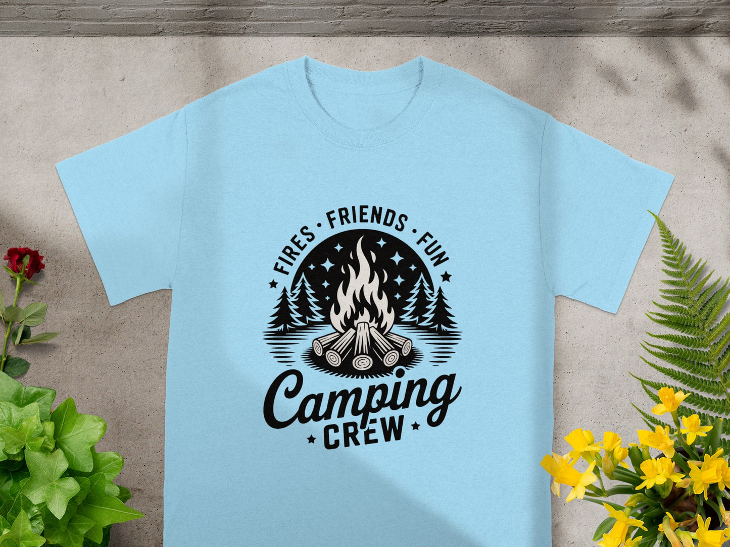 Fires Friends Fun Camping Crew T-shirt