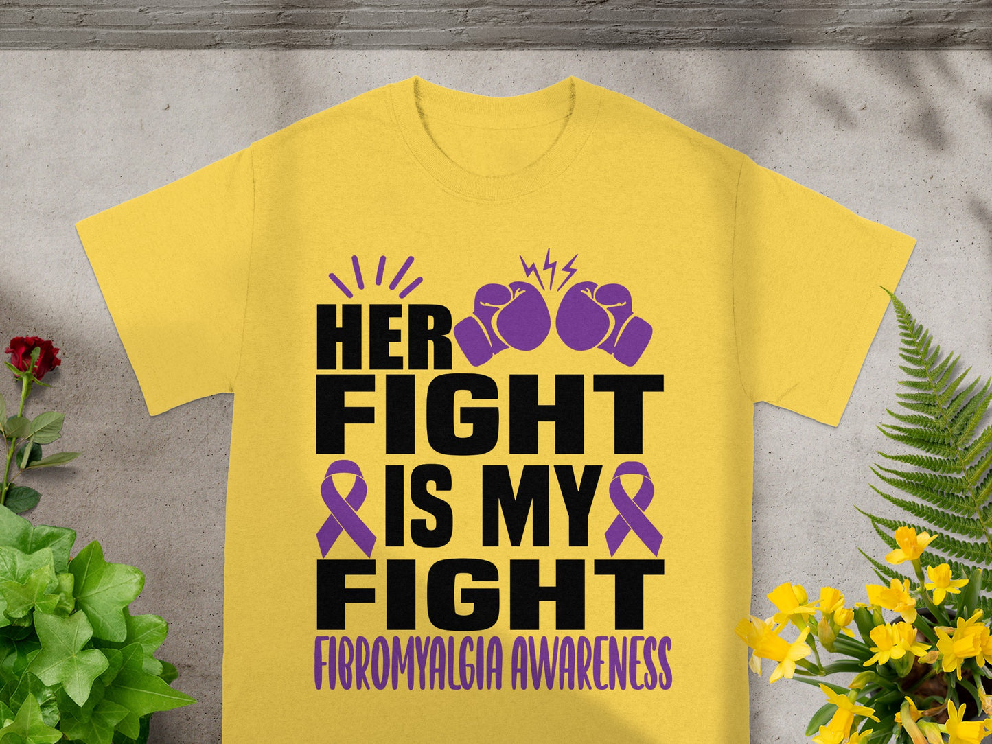 Her Fight Is My Fight Fibromyalgia Awareness Shirt
