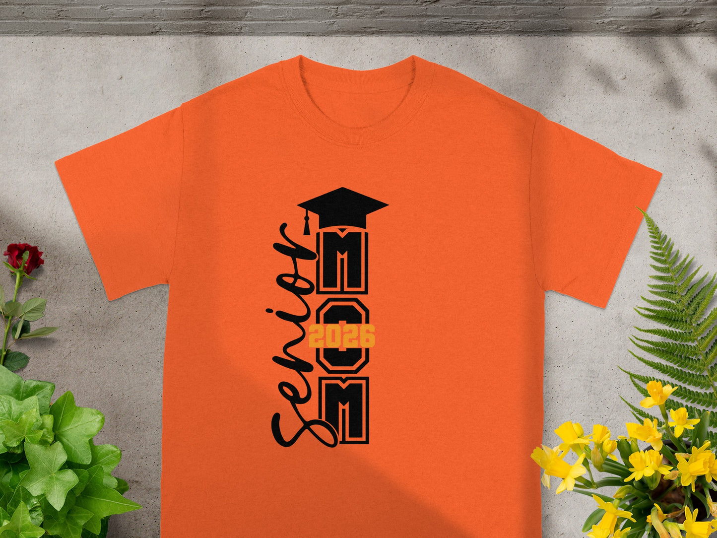 Senior Mom 2026 Graduation Orange T-shirt