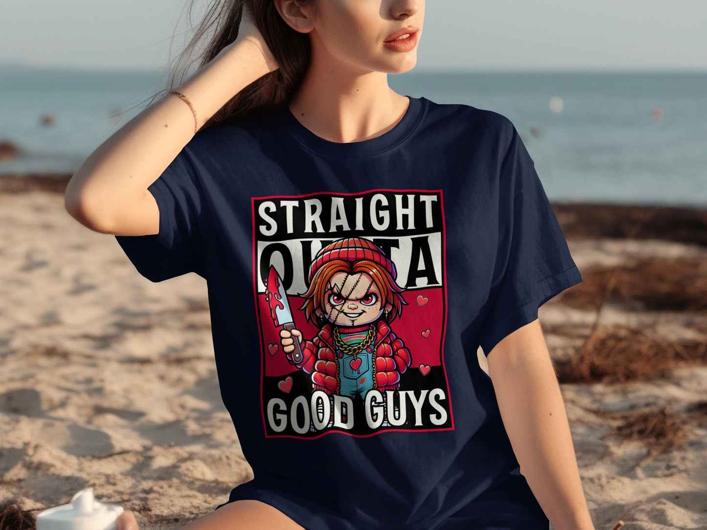 Straight Outta Good Guys Graphic T-Shirt