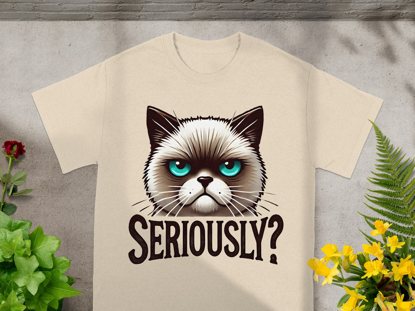 Seriously Grumpy Cat Graphic Tee Shirt
