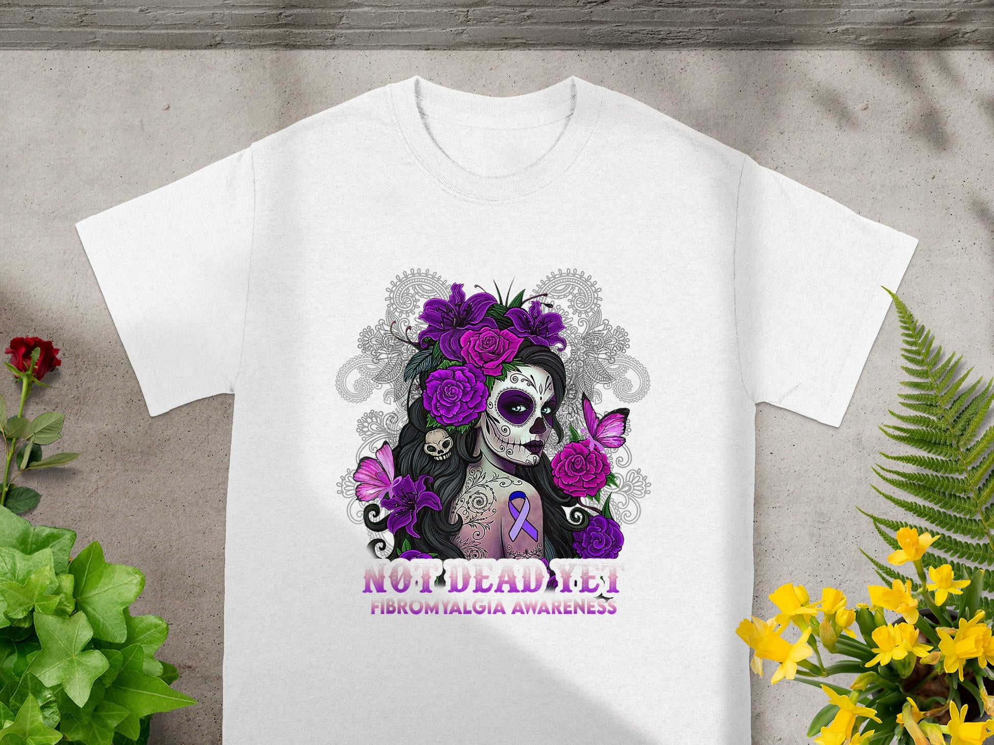 Not Dead Yet Fibromyalgia Awareness T-Shirt