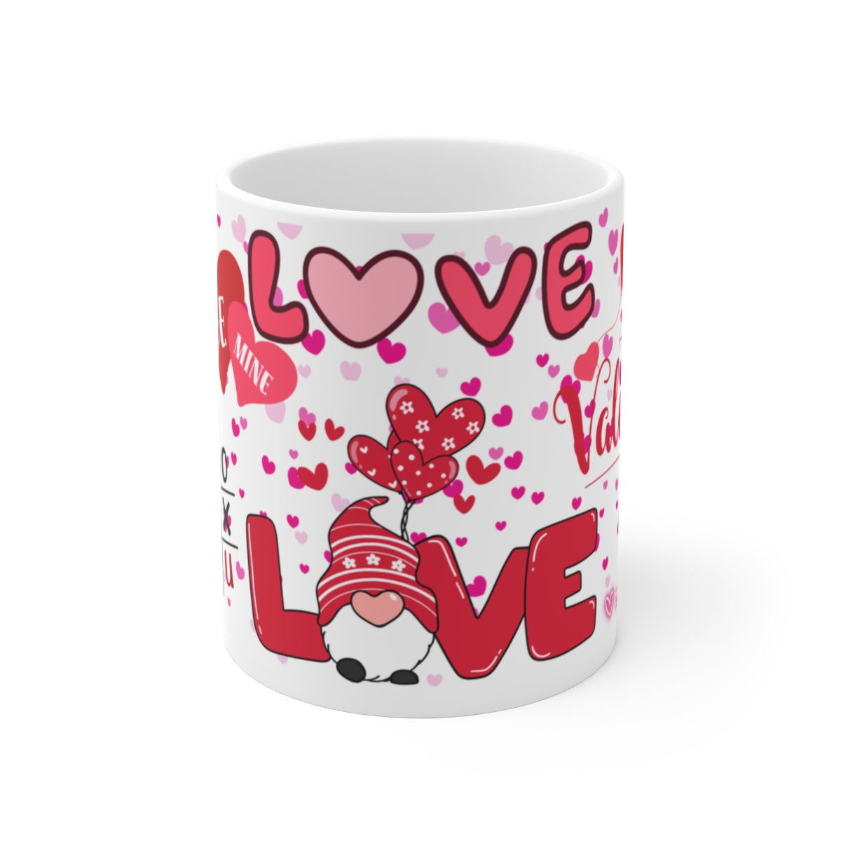 Love Themed Valentine's Day Mug with Gnome Design