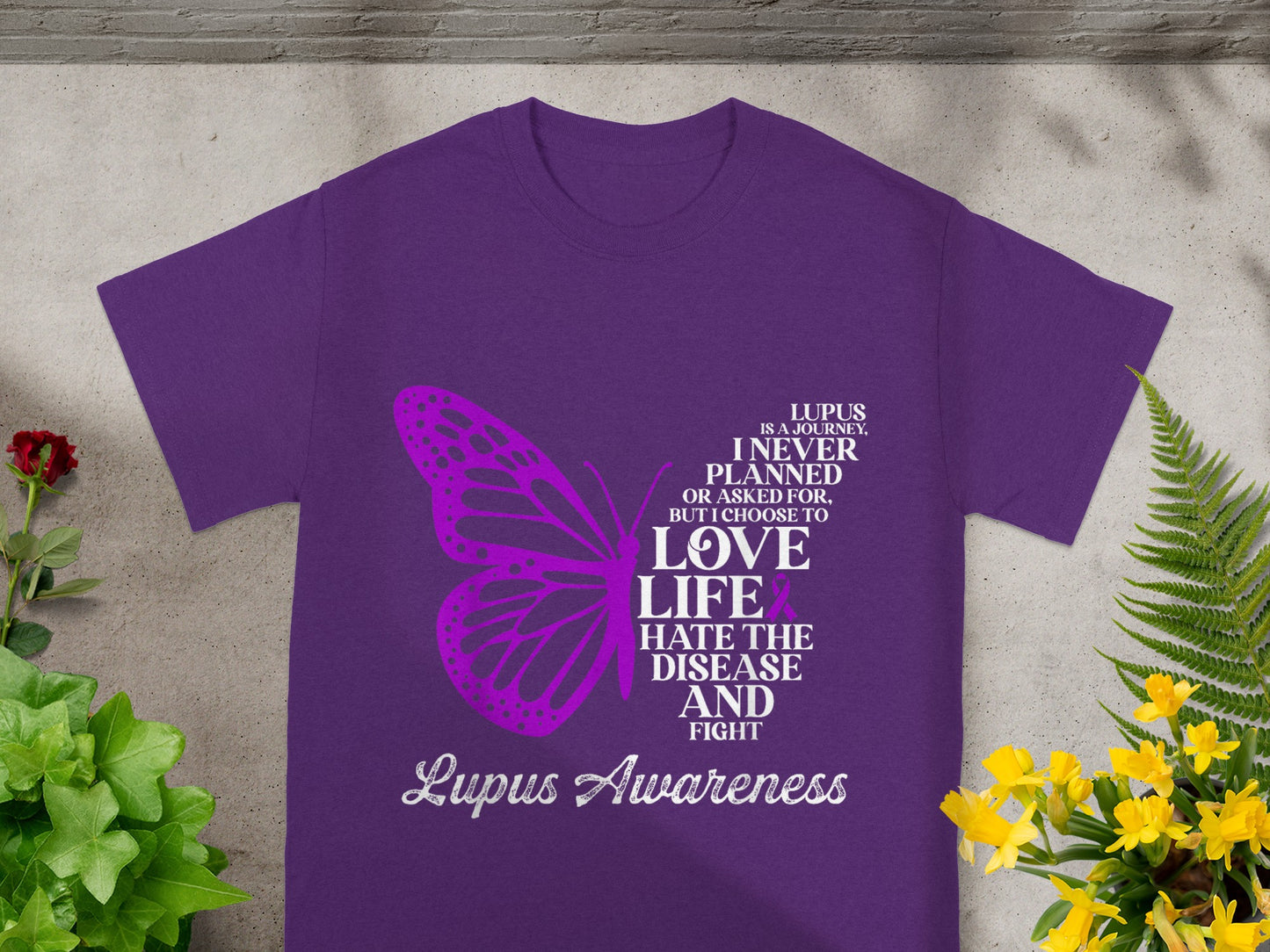 Love Life Hate The Disease Lupus Awareness T-shirt