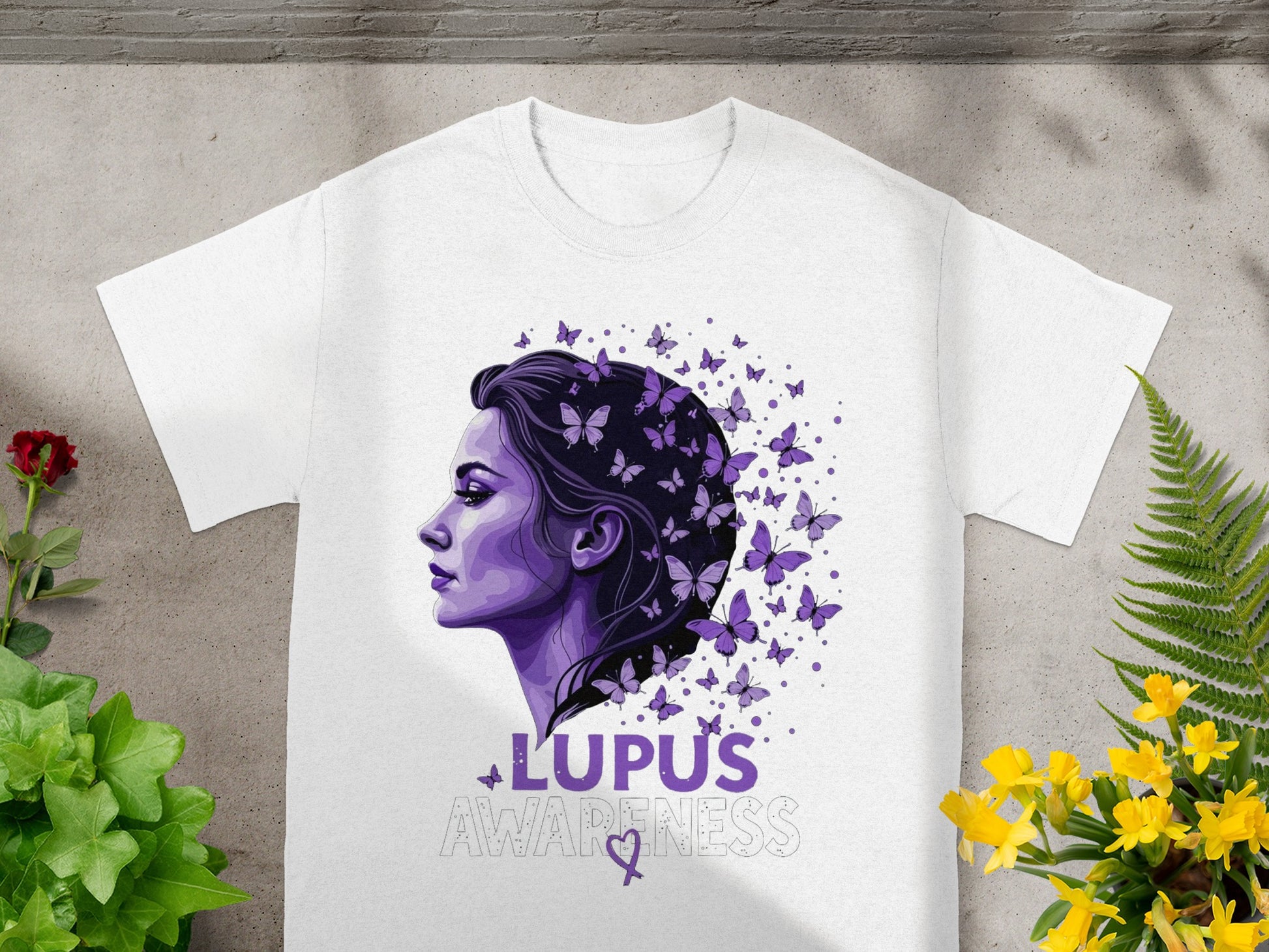 Lupus Awareness Purple Butterfly T-shirt for a Cause
