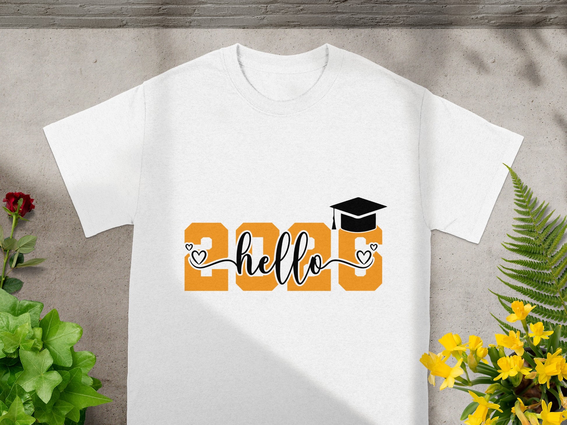 2025 Hello Graduation Cap Design T-shirt