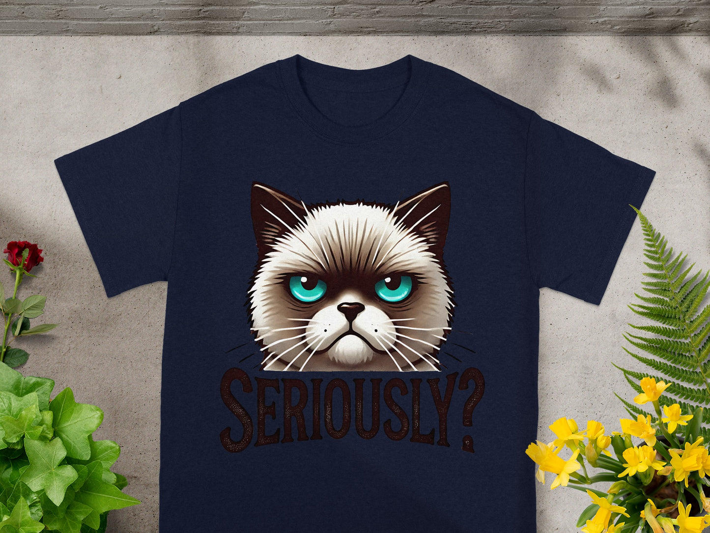 Grumpy Cat Seriously? Graphic T-Shirt for Cat Lovers