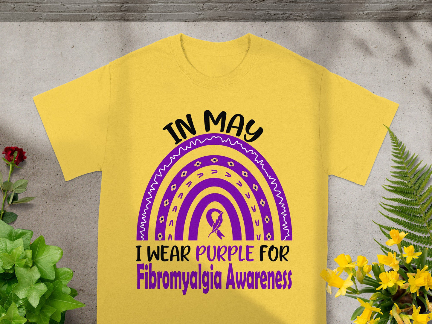 In May I Wear Purple For Fibromyalgia Awareness Shirt