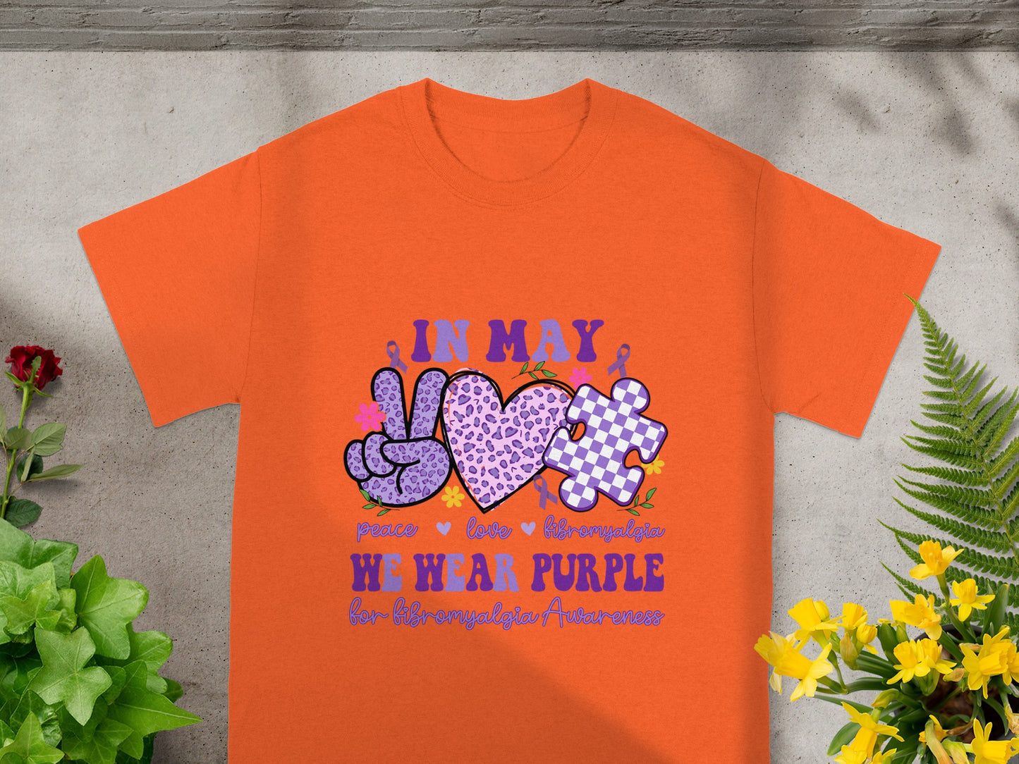 In May We Wear Purple For Fibromyalgia Awareness Shirt